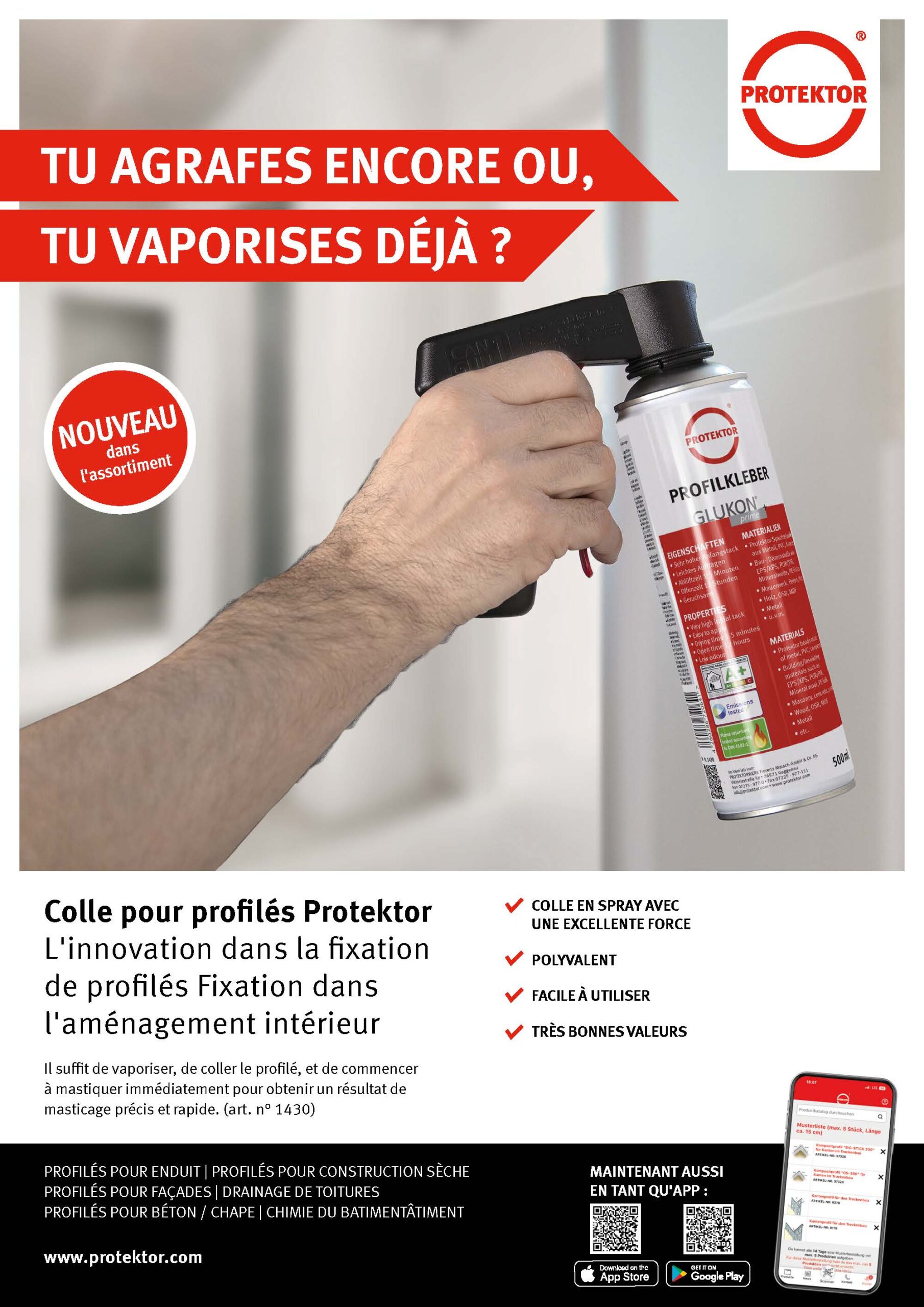Colle pour profi lés Protektor