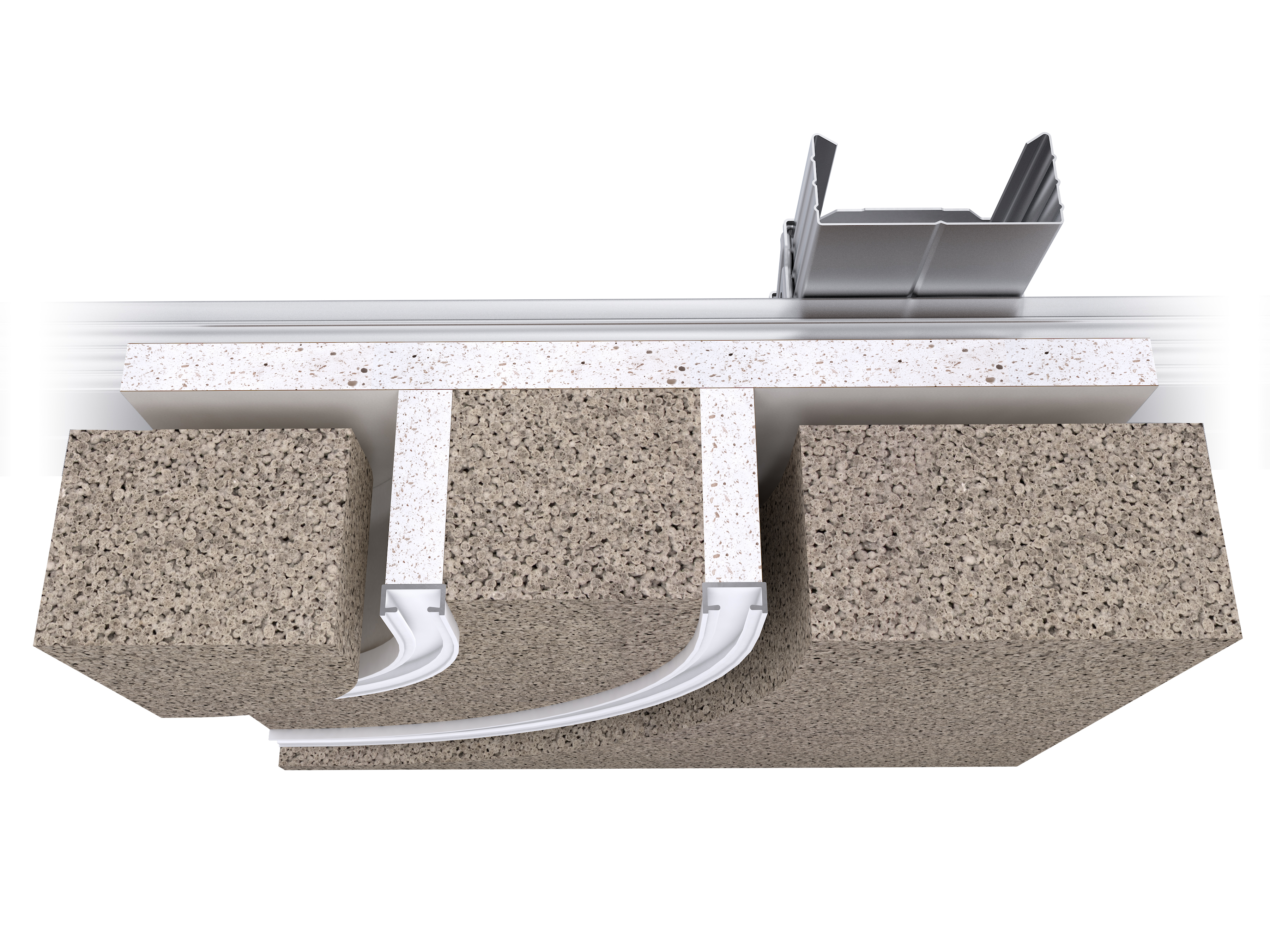 ProPHON Vorhangsystem 50mm Reapor,für abgh. Decken