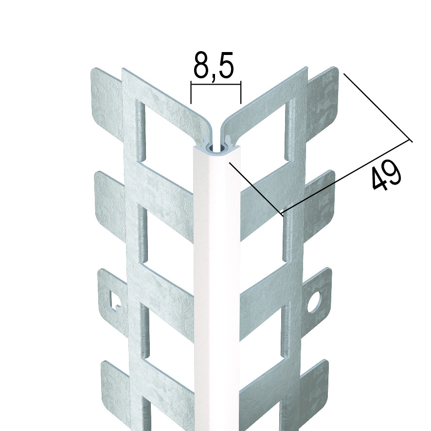 Cornière d’angle pour enduit extérieur
