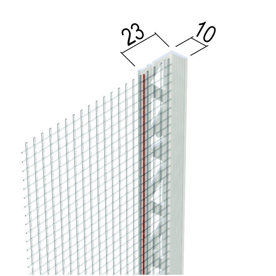 Profilé d’arrêt avec treillis pour isolation thermique