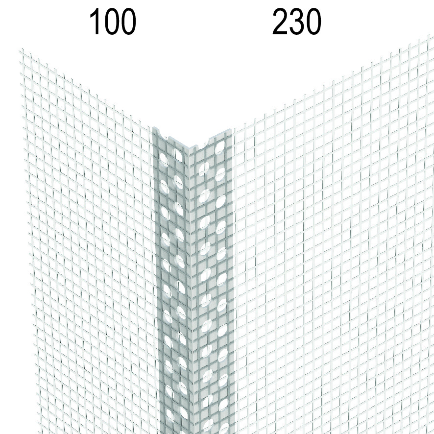 Cornière d’angle avec treillis pour isolation thermique