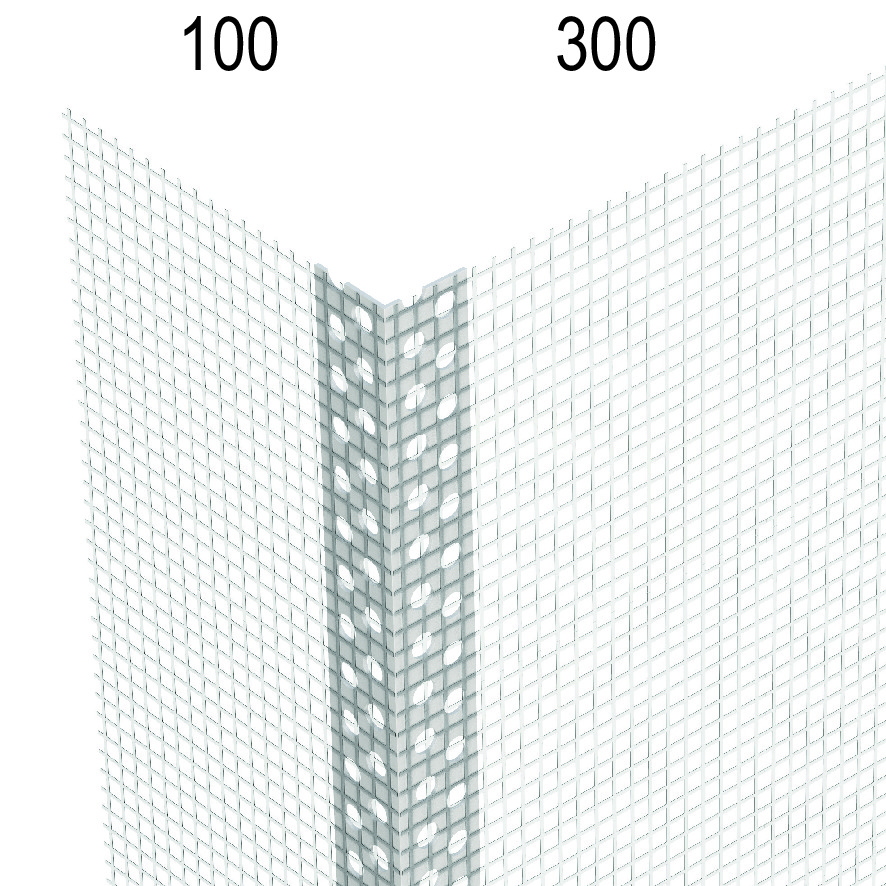 Cornière d’angle avec treillis pour isolation thermique