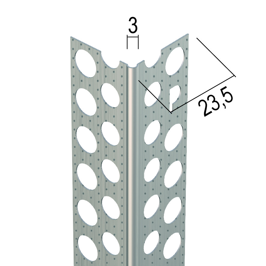 Cornière d’angle rentrant pour cloisons sèches