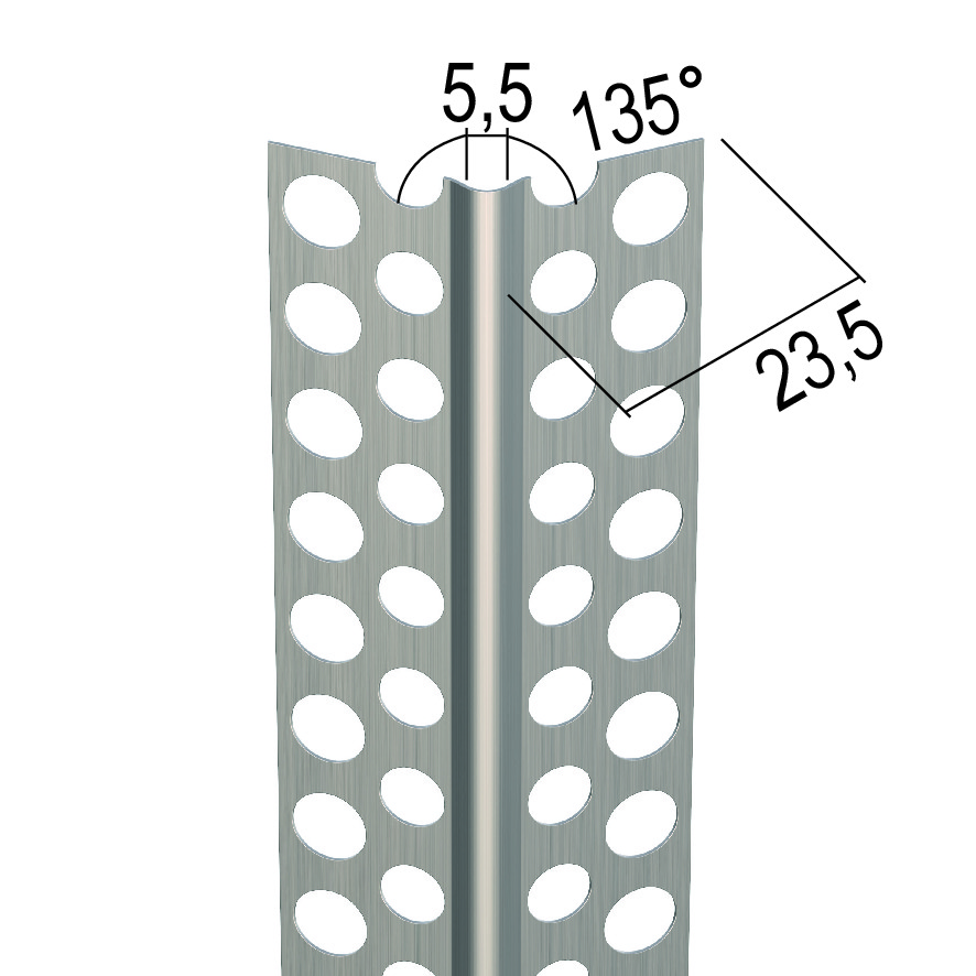 Profilé de bord 135° pour cloisons sèches