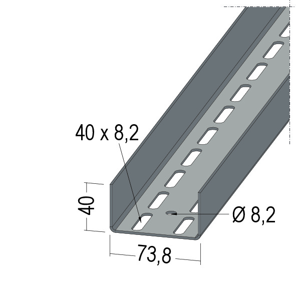 Profilé d’entretoise de renfort en U C3-C5M universal+