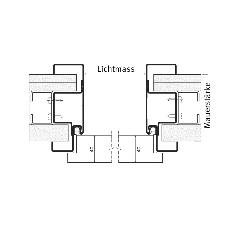 Ständerwerkzarge LBW-s MF 100mm
